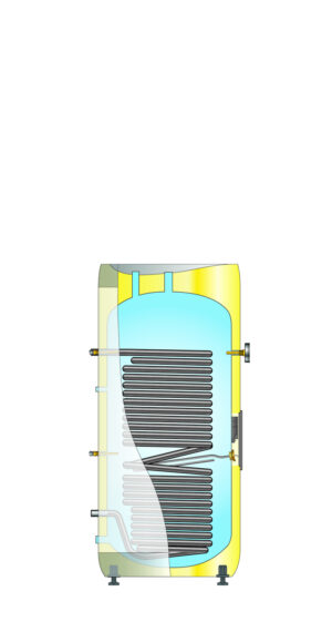 200 ltr Delta Geocoil DGC bereder, 2,8kW / 1x230V + HX 2.6m2