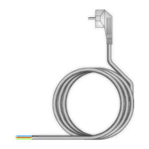 3m el.kabel m/plugg 2-3kW/230V f/Super, jordet