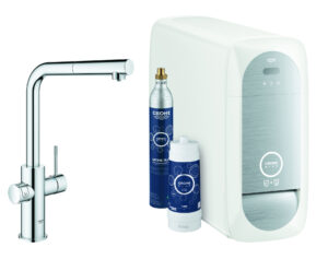Blue Home L-tut startsett m/uttrekk tut, krom