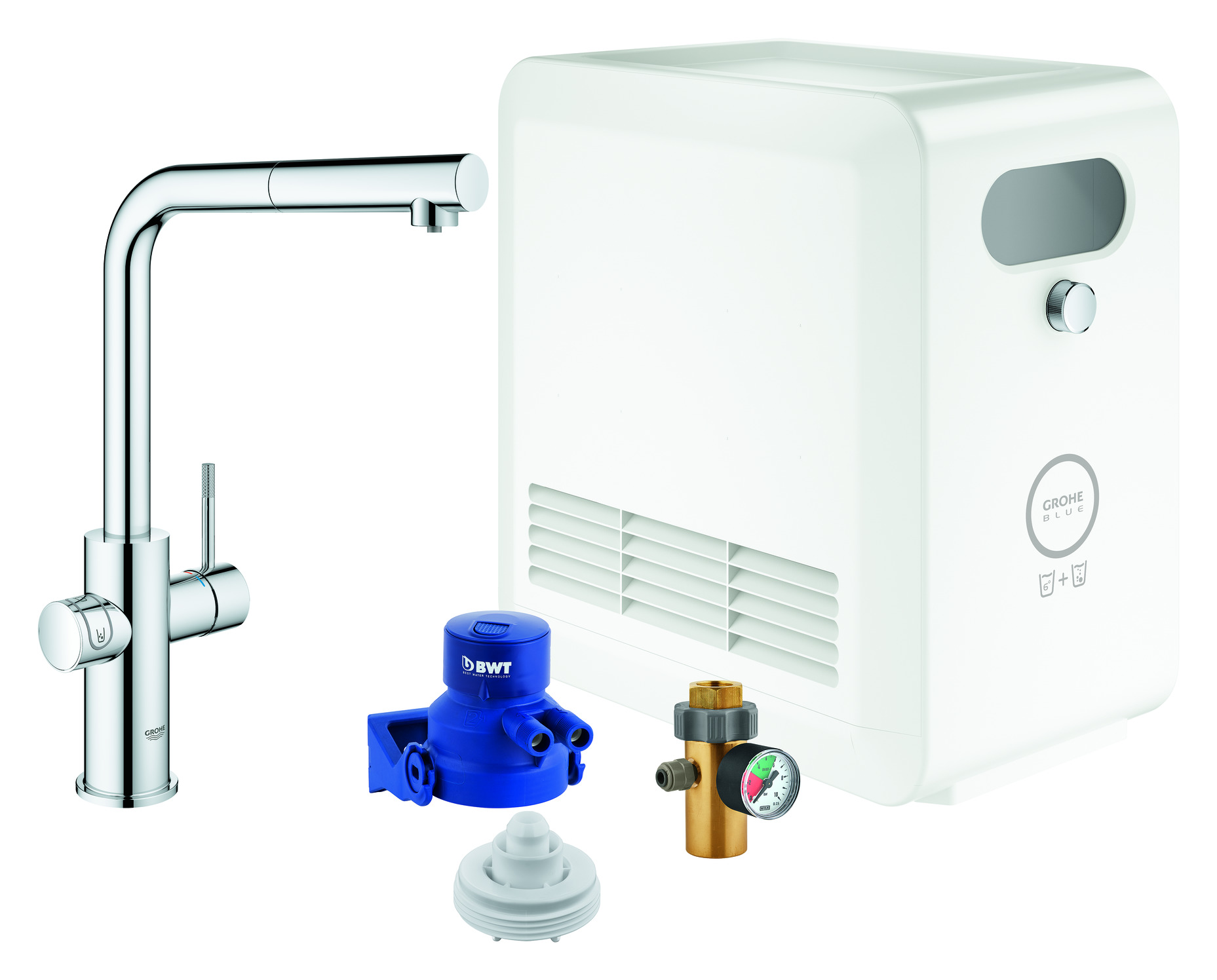 Blue-Prof-kjokkenbatteri-L-tut-uten-CO2filter-krom_4221892_Armatur_Kjokkenkran Blue Prof kjøkkenbatteri L-tut, uten CO2/filter, krom