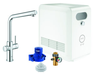 Blue Proff kjøkkenbatteri L-tut startsett, uten CO2/filter/adapter, krom