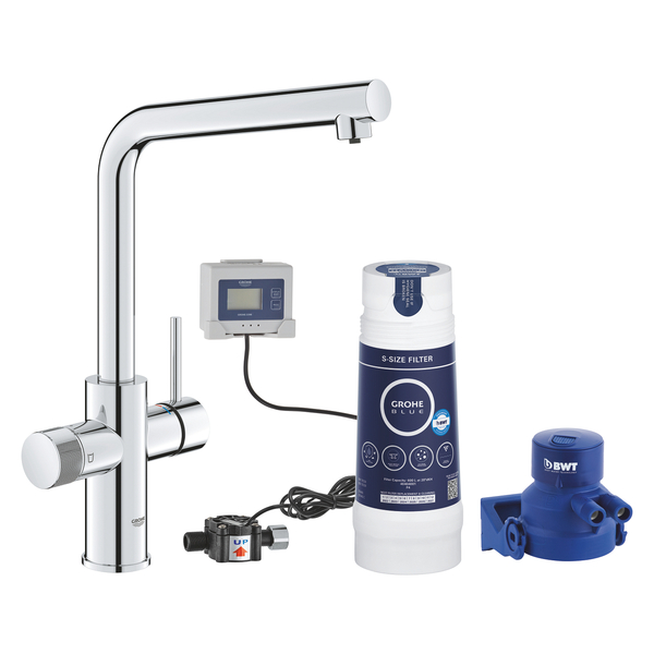Blue-Pure-Minta-kjokkenbatteri-L-tut-Start-set_4224836_Armatur_Kjokkenkran Blue Pure Minta kjøkkenbatteri L-tut, Start-set