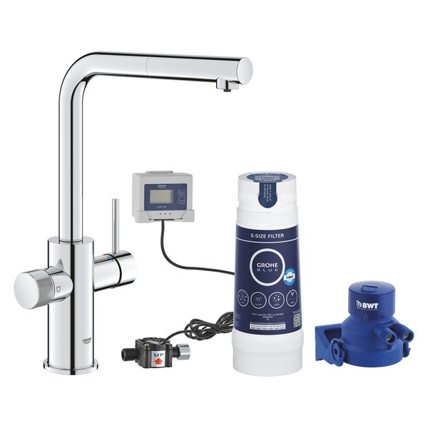 Blue-Pure-Minta-kjokkenbatteri-L-tut-Start-set_4224841_Armatur_Kjokkenkran Blue Pure Minta kjøkkenbatteri L-tut, Start-set