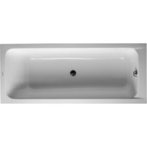 D-code badekar f/ innbyggning m/avløp i midten, 1700x700 mm