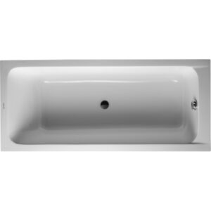 D-code badekar f/ innbyggning m/avløp i midten, 1700x750 mm