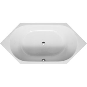 D-code badekar sekskantet for innbyggning, 1900x1900 mm