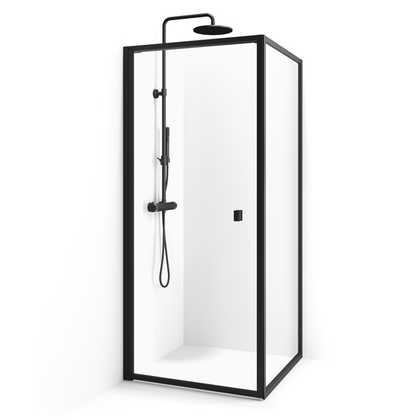 Empire-rett-dor-780-usprosser-sort-profilklart-glass_6291623 Empire rett dør 780 u/sprosser, sort profil/klart glass - Image 1