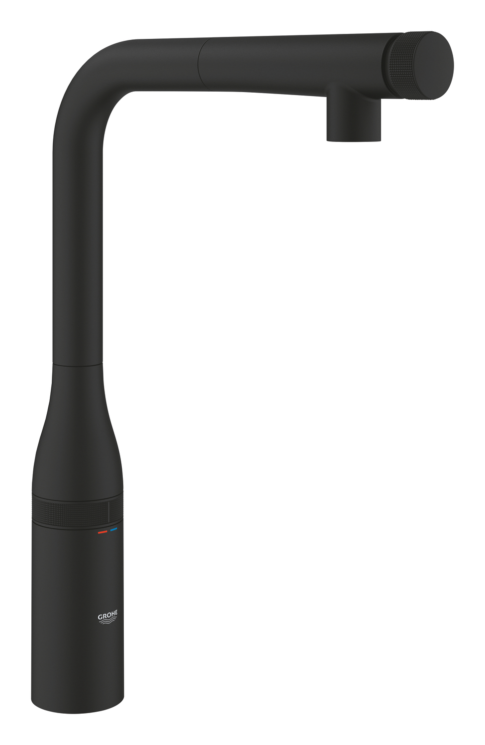 Essence-kjokkenbat-L-tut-uttrekk-matt-sort_4221846_Armatur_Kjokkenkran Essence kjøkkenbat L-tut uttrekk, matt sort
