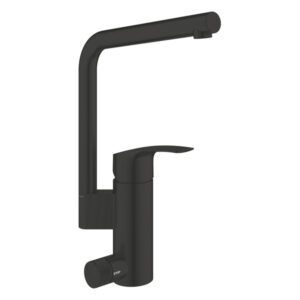 Eurosmart kjøkkenbatteri m/L-tut, m/avstengning, matte black