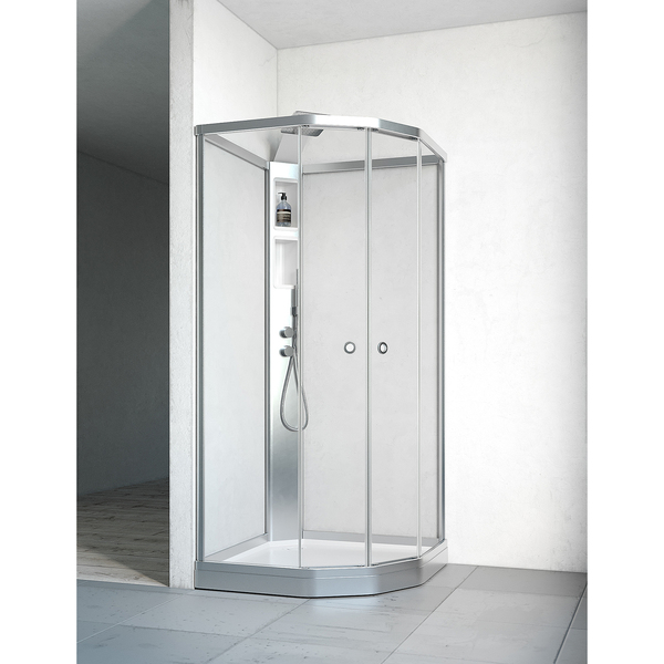 Flow-bakvegg-710x910-matt-profilklart-glass_6288965 Flow bakvegg 810x810, matt profil/klart glass - Image 1