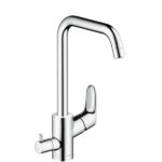 Focus M41 kjøkkenbatteri 260, m/høy svingbar tut m/avstengning, krom - Image 2