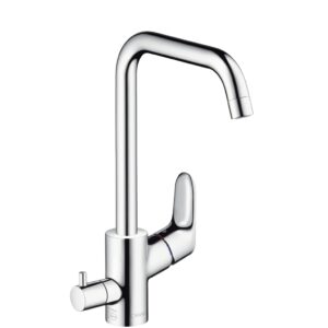 Focus M41 kjøkkenbatteri 260, m/høy svingbar tut m/avstengning, krom