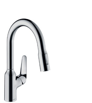 Focus M42 kjøkkenbatteri 180, m/uttrekkbar dusj