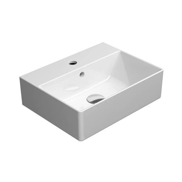 GSI-Kube-X-servant-45-cm-mkranhull-og-overlop-hvit-450x350-mm_6157017 GSI Kube X servant 45 cm m/kranhull og overløp, hvit, 450x350 mm - Image 1
