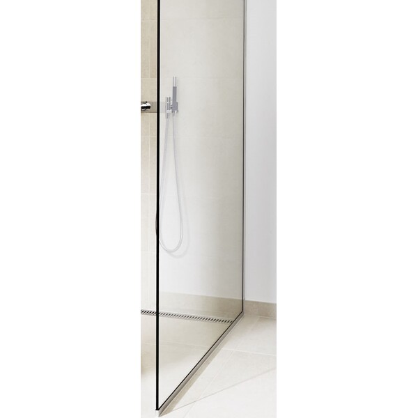 GlassLine-dusjvegg-1000-mm-mborstet-stalramme_3400225 GlassLine dusjvegg 1000 mm, m/børstet stålramme - Image 1