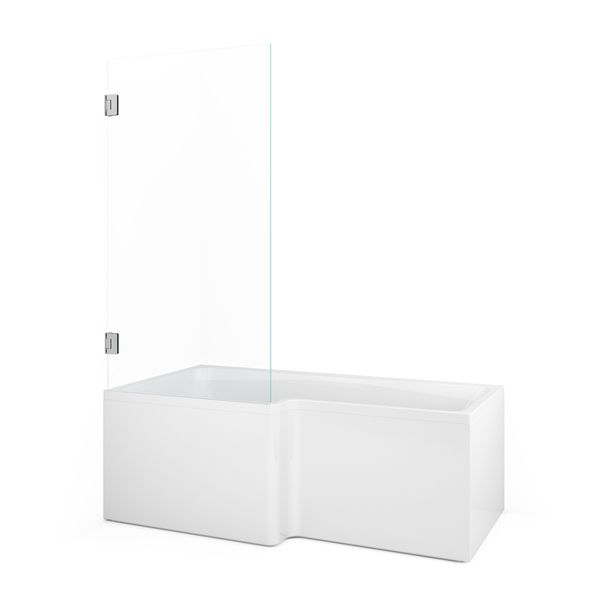 Grace-badekarvegg-rett-80x140-cm-briljant-ice-glass_6291664 Grace badekarvegg rett 80x140 cm, briljant ice glass - Image 1