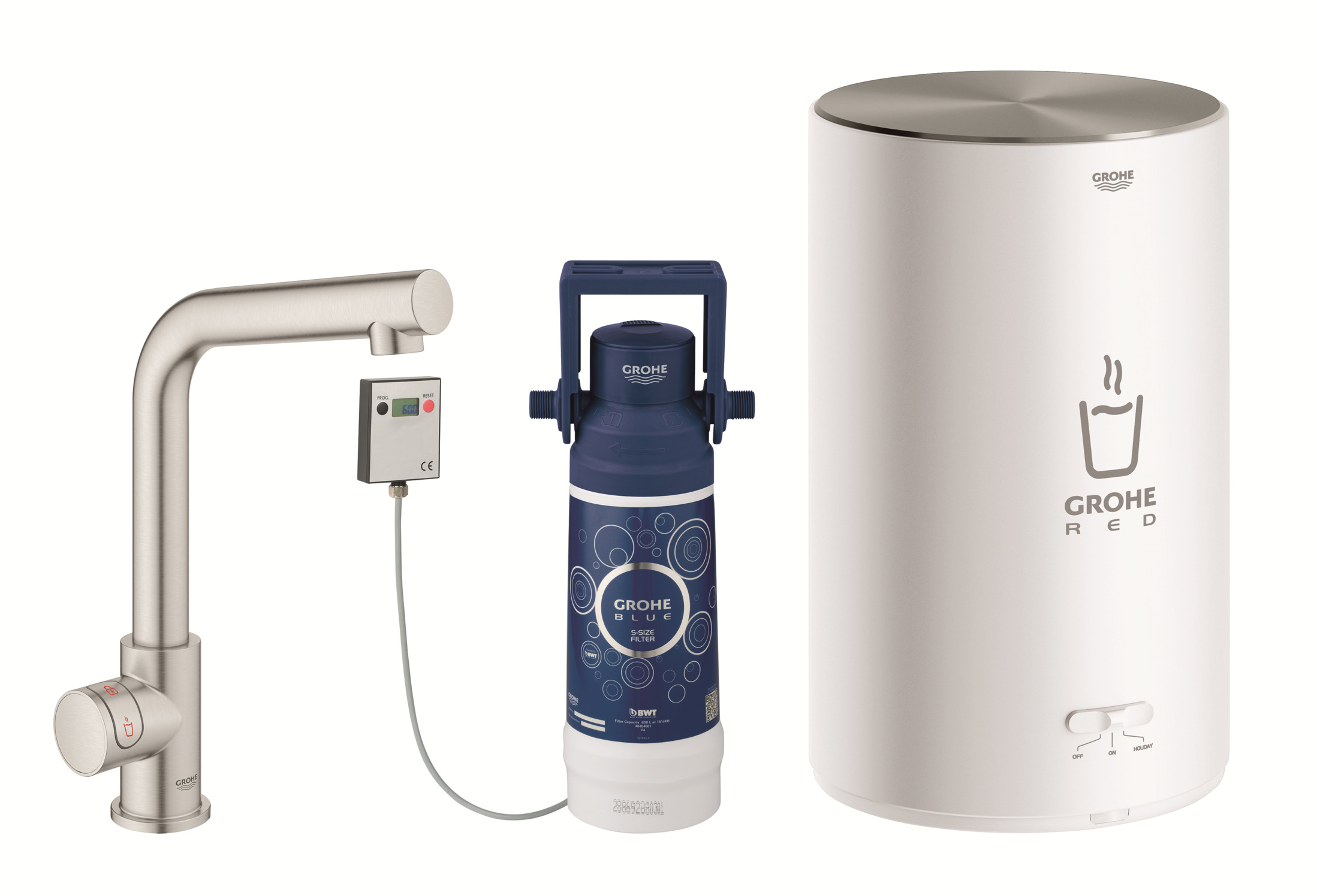 Grohe-Red-II-Mono-kjokkenbatteri-L-tut-M-supersteel_4223142_Armatur_Kjokkenkran Grohe Red II Mono kjøkkenbatteri L-tut M, supersteel