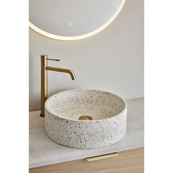Hafa-Circle-Terrazzo-frittstaende-servant-390-x-120-mm-multi_1453971 Hafa Circle Terrazzo frittstående servant, 390 x 120 mm multi - Image 1