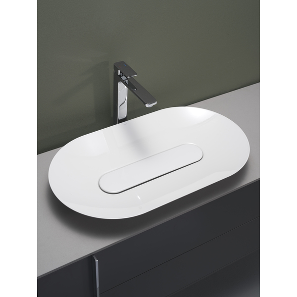Hafa-Edge-oval-frittstaende-servant-700-x-400-x-82-mm-glasert-stal_1453328 Hafa Edge oval frittstående servant, 700 x 400 x 82 mm glasert stål - Image 1
