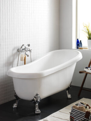 Hafa Mayfair badekar 1530 mm, hvit med krom løveføtter