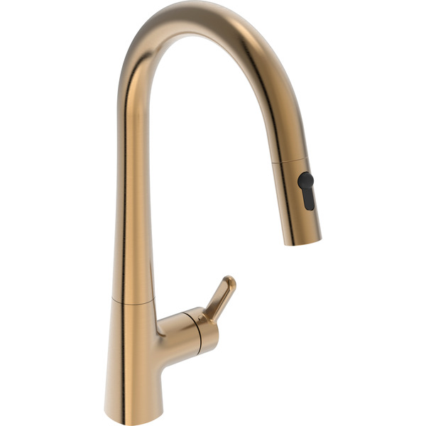 Inspera-kjokkenbatteri-3032F-81-muttrekk-borstet-bronse_1373063_Armatur_Kjokkenkran Inspera kjøkkenbatteri 3032F-81, m/uttrekk, børstet bronse