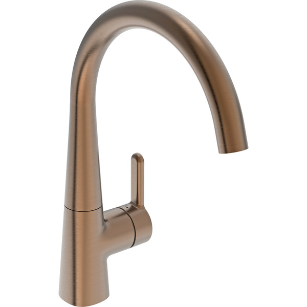 Inspera-kjokkenbatteri-3035F-81-mavstengning-3V-borstet-bronse_4200477_Armatur_Kjokkenkran Inspera kjøkkenbatteri 3035F-81, m/avstengning 3V, børstet bronse