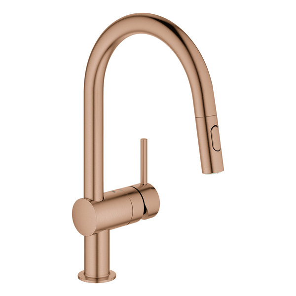 Minta-kjokkenbatteri-C-tut-uttrekkbar-Brushed-Warm-Sunset_4222249_Armatur_Kjokkenkran Minta kjøkkenbatteri C-tut uttrekkbar, Brushed Warm Sunset