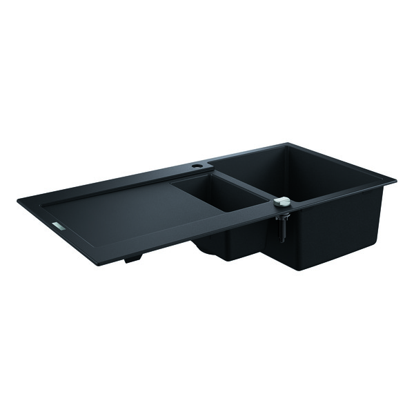 K500-komposittvask-dobbel-vendbar-1000x500-mm-svart-granitt_6323556 K500 komposittvask dobbel vendbar, 1000x500 mm, svart granitt - Image 1
