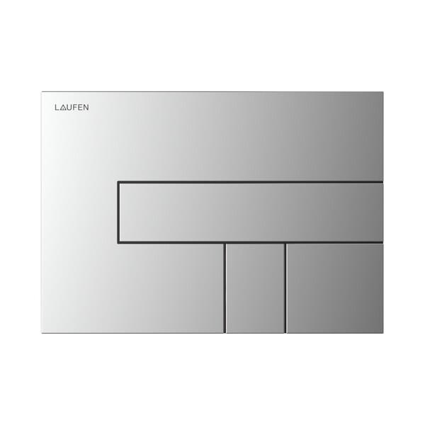 Laufen-LIS-betjeningsplate-dobbelspyling-AW100-blank-krom_6157543 Laufen LIS betjeningsplate dobbelspyling, AW100 blank krom - Image 1