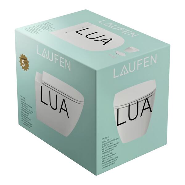 Laufen-Lua-veggskal-rimless-med-SC-og-QR-sete-hvit_6135583 Laufen Lua veggskål rimless, med SC og QR sete, hvit - Image 1