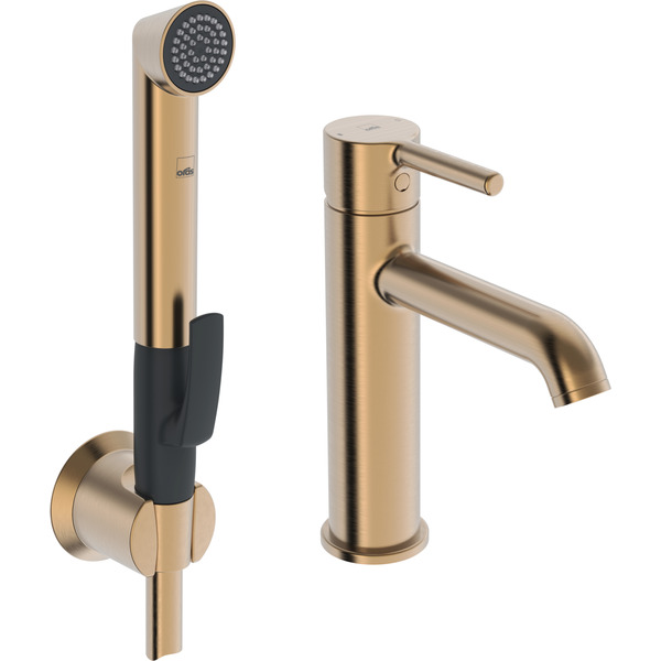 Optima-Style-servantbatteri-2606FH-81-mbidetta-borstet-bronse_4200687 Optima Style servantbatteri 2606FH-81, m/bidetta, børstet bronse - Image 1