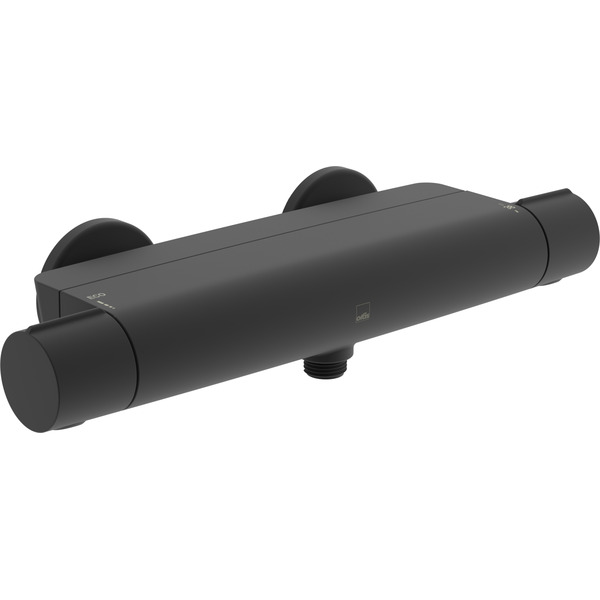 Optima-Style-termostat-dusjbatteri-svart-matt_4202584 Optima Style termostat dusjbatteri, svart matt - Image 1