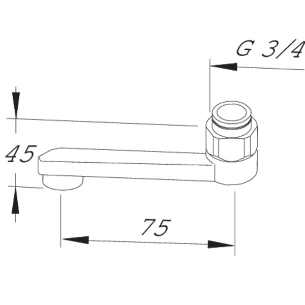 Oras-svingbar-tut-75-mm-G34_4204731 Oras svingbar tut 75 mm, G3/4 - Image 1