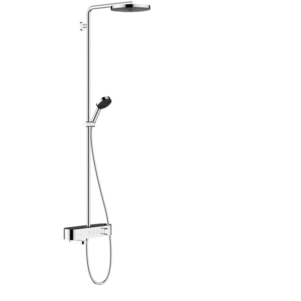 Pulsify-S-Showerpipe-260-1jet-badekar-mShowerTablet-Select-400-krom_4244329 Pulsify S Showerpipe 260 1jet badekar, m/ShowerTablet Select 400, krom - Image 1