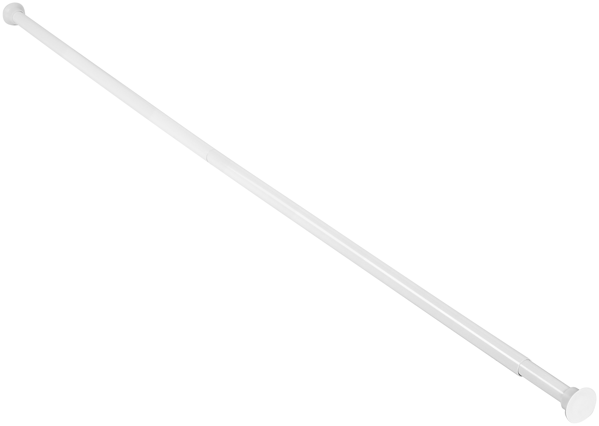 Safir-dusjstang-rett-teleskop-75-220-cm-hvit_7550054 Safir dusjstang rett teleskop 75-220 cm, hvit - Image 1