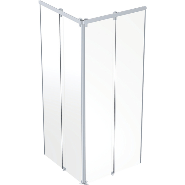 Showerama-10-5-framparti-90x90-cm-firkantet-borstetklart_6296912 Showerama 10-5 framparti 90x90 cm, firkantet, børstet/klart - Image 1