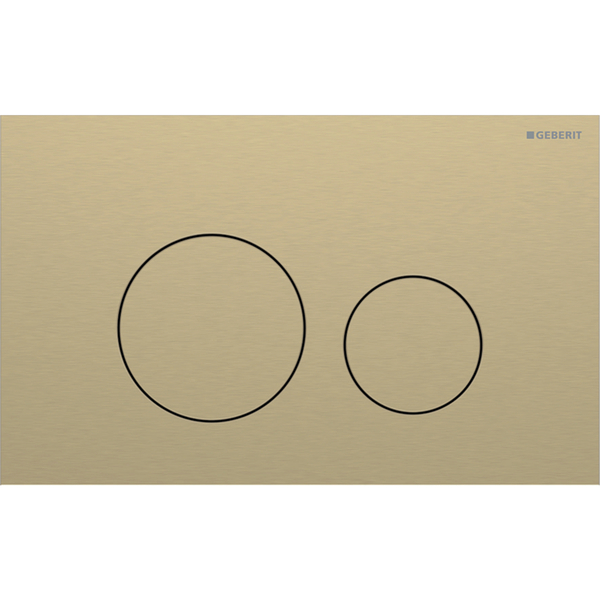 Sigma-40-betjeningsplate-round-Messingfarger-Borstet-easy-to-clean-belegg_1387347 Sigma 40 betjeningsplate round, Messingfarger / Børstet, easy-to-clean-belegg - Image 1