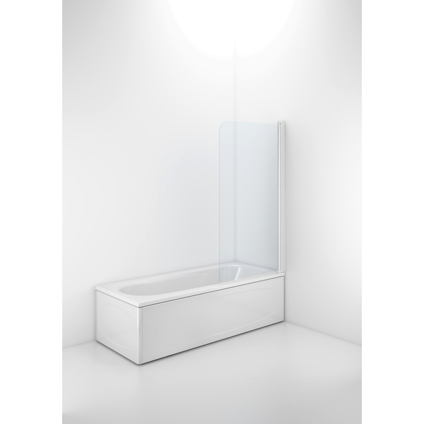 Space-badekarskjerm-800x1400-mm-hvitklart-glass_1375017 Space badekarskjerm 800x1400 mm, hvit/klart glass - Image 1