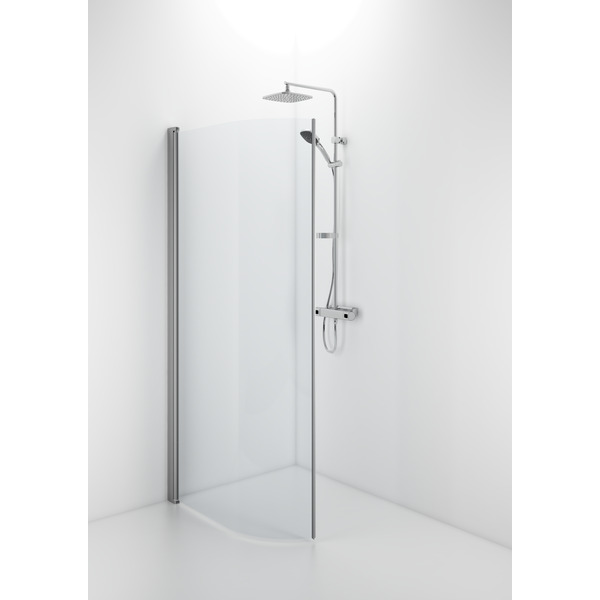 Space-buet-dusjdor-med-dorhandtaksprofil-800-x-2000-mm-alufrostet-glass_1375059 Space buet dusjdør med dørhåndtaksprofil, 900 x 2000 mm alu/frostet glass - Image 1