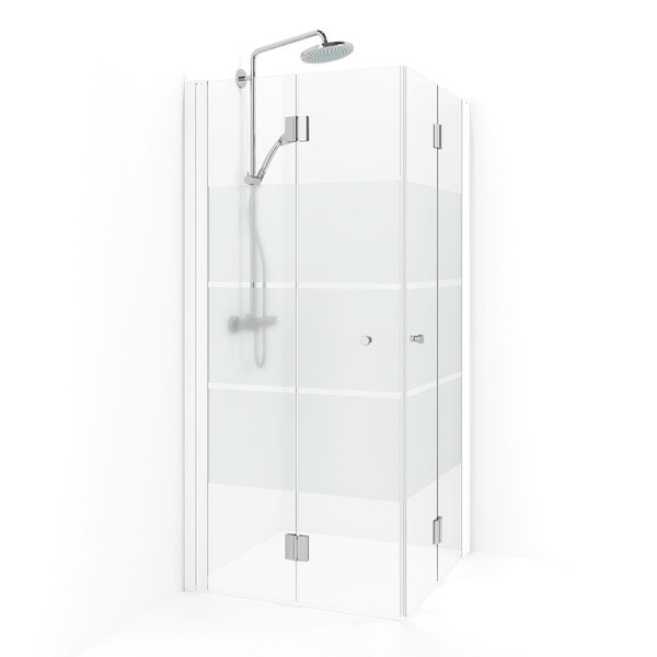 Spirit-VIK-rett-dor-770-mknottgrep-hvitscreen-glass_6293722-6293777-6293819 Spirit VIK rett dør 970 m/knottgrep, hvit/screen glass - Image 1