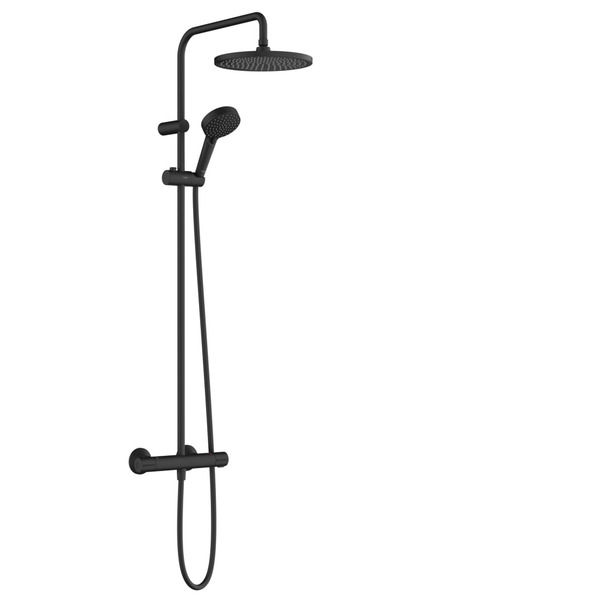 Vernis-Blend-Showerpipe-240-1jet-EcoSmart-med-termostat-matt-sort_4244327 Vernis Blend Showerpipe 240 1jet, EcoSmart med termostat, matt sort - Image 1